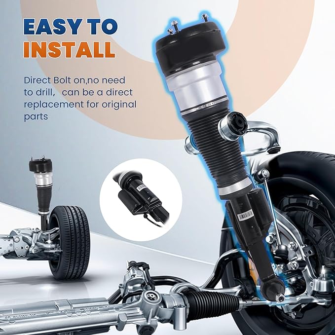 1x Front Right Air Suspension Strut Spring Shock Absorber Compatible for 4Matic 2005-2012 Mercedes Benz S-Class W221 4Wd S350 S450 S550 Cl550 Replaces 2213200538 (Passenger Side Only)