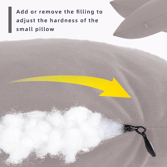 Tiny Pillow, Mini Small Pillow for Travel, Dogs, Cats, Mini Pillows Support for Neck, Wrist, and Knee, Travel Pillow and Small Decorative Pillow(1pc Haze Gray)