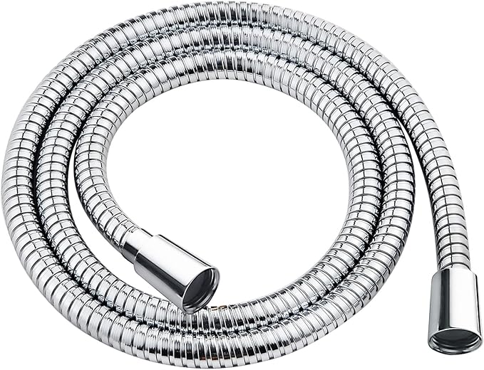 BRIGHT SHOWERS Shower Hose For Hand Held Shower Heads, 59 Inches Cord Stainless Steel Hand Shower Hose, Ultra-Flexible Replacement Part with Brass Insert, Chrome