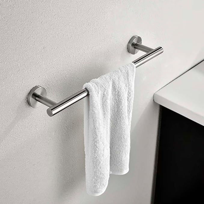 Modket 24 Inches Brushed Nickel Towel Bar Bathroom Hardware 304 Stainless Steel Wall Mounted Kitchen Towel Holder Cloths Hanger