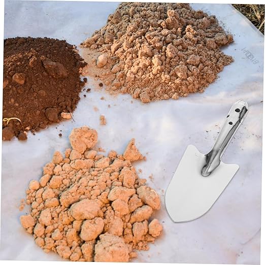 Stainless Steel Borrowing Shovel Transplanting Weeding Trowel Planting Spade Tool Gardening Trowel Tools Pot Soil Scoop Weeding Spade Garden Digging Trowel Small Hand Shovel Silver