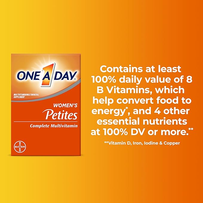 One A Day Womens Petites Multivitamin,Supplement with Vitamin A, C, D, E and Zinc for Immune Health Support, B Vitamins, Biotin, Folate (as folic acid) more,Tablet, 160 count