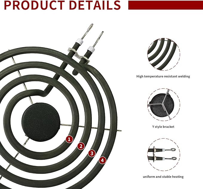 WP660532 Stove Burner Surface Element, MP15YA 6 Inch