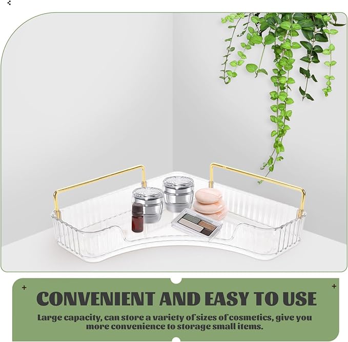 Alipis Bathroom Standing Shelf Vanity Makeup Organizer Counter Organizer Safe Metal Pet