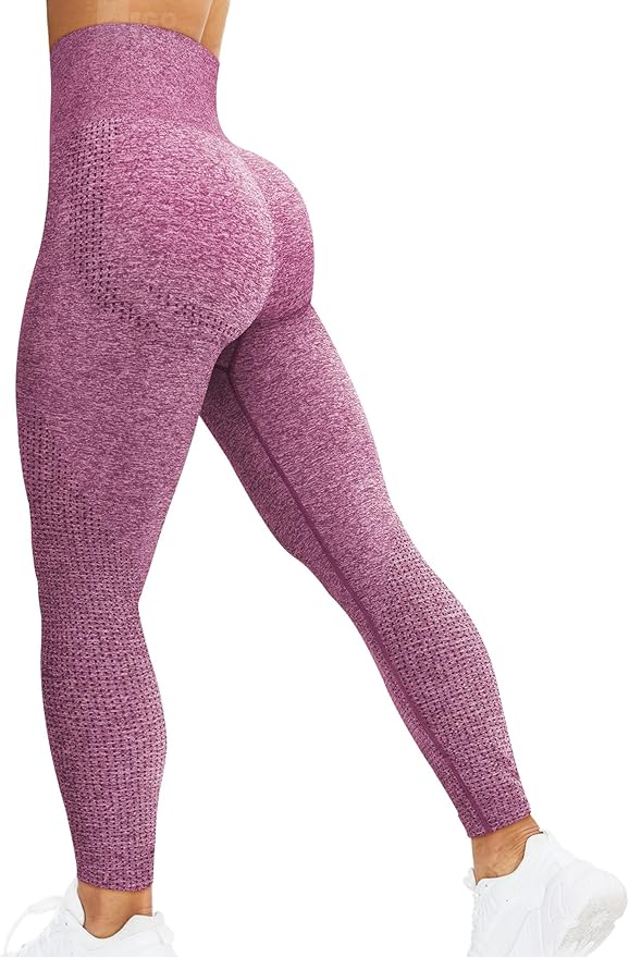 HIGORUN Women Seamless Leggings Smile Contour High Waist Workout Gym Yoga Pants
