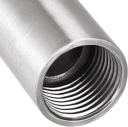 uxcell Shower Head Extension Arm Stainless Steel 12PT Male to 12PT Female Thread 60mm Length Cast Pipe Fitting Coupler 2Pcs