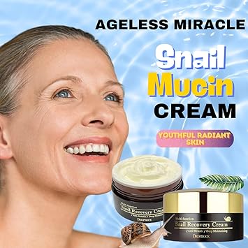 Deoproce Snail Recovery Cream Snail Mucus Effect, Korean Skin Care, Multi functional Face Snail Mucin Cream, Anti wrinkle, Deep moisturizing Korean Day Cream