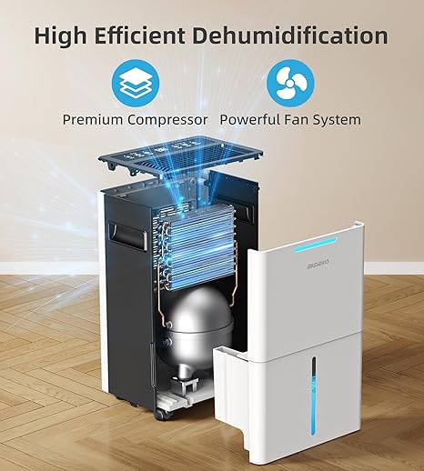 1500 Sq.ft Dehumidifier for Basement and Large Room, 21 Pint Dehumidifiers for Home with Drain Hose, Intelligent Humidity Control, 3 Operation Modes, 24H Timer, Ideal for RV, Bathroom, Bedroom
