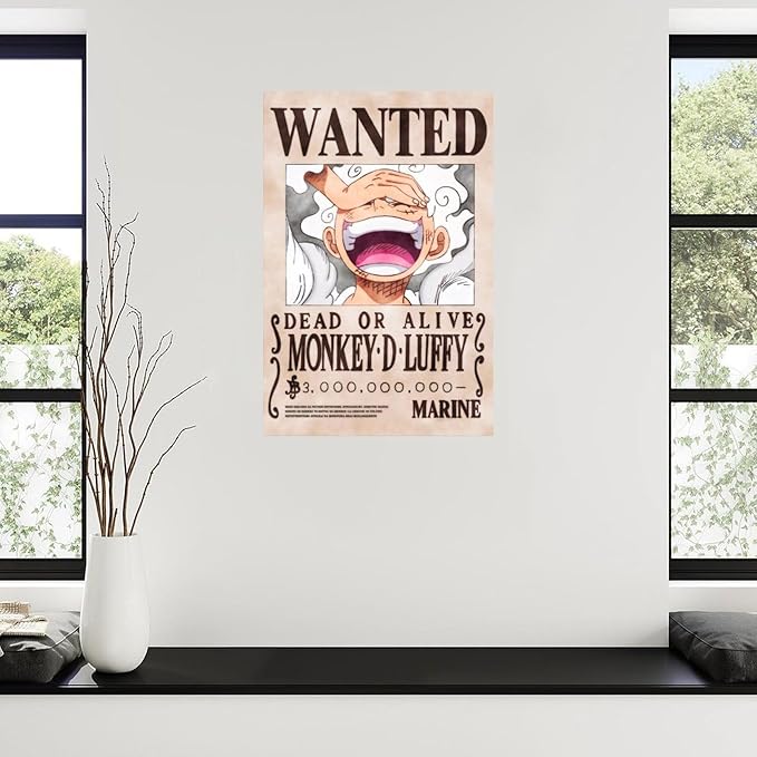 Generic Anime Luffy Wanted Poster Canvas Painting Wall Art Poster 12x18inch(30x45cm) Unframe-style