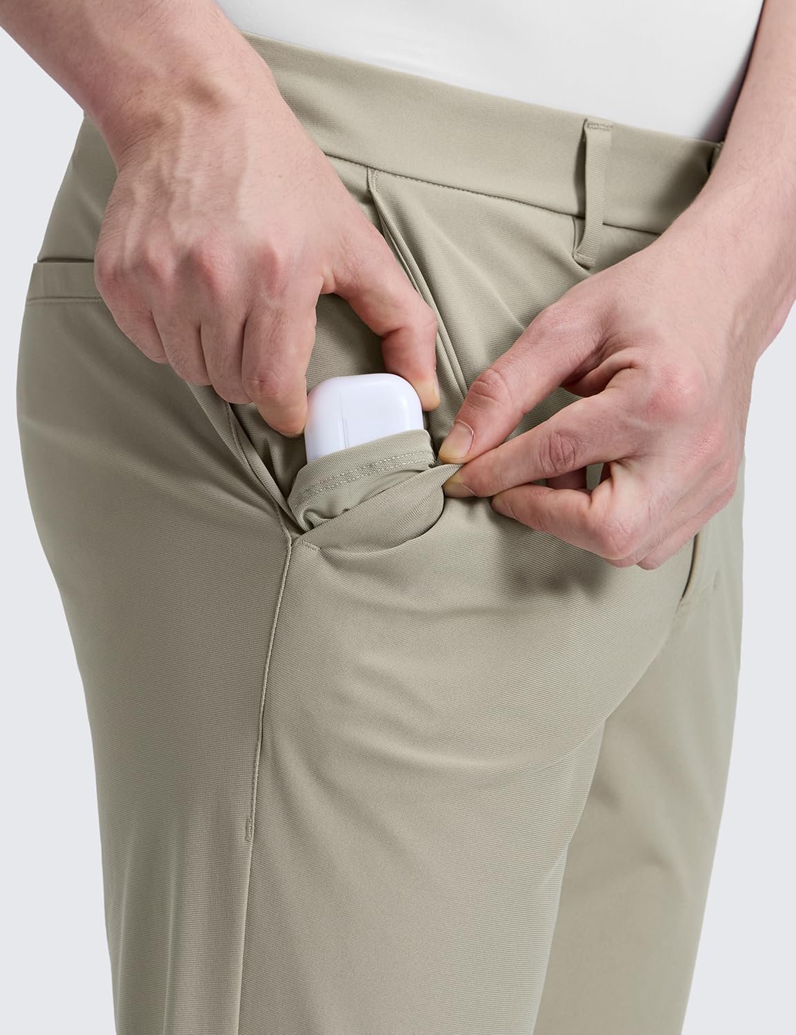 Runs Small, CRZ YOGA Men's All Day Comfy Golf Pants - 28"/30"/32"/34"/36" Quick Dry Lightweight Work Casual Trousers with Pockets .