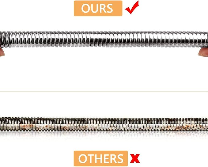 KWODE Pre-rinse Sprayer Hose Replacement Kit for Commercial Kitchen Sink Faucet, 44” Length Stainless Commercial Dish Spray Hose Parts
