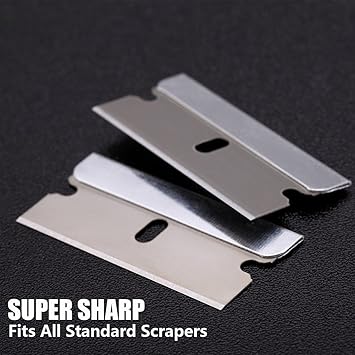 REXBETI 100PCS Single Edge Razor Blades, Industrial Razor Blades