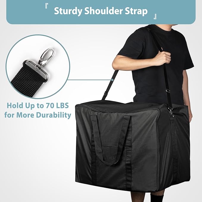 SHINESTAR Griddle Carry Bag for Blackstone 17 Inch 22 Inch Tabletop Griddle with Hood and Stand, Portable Griddle Carry Bag for Travel, Heavy Duty 600D Waterproof Polyester, Black