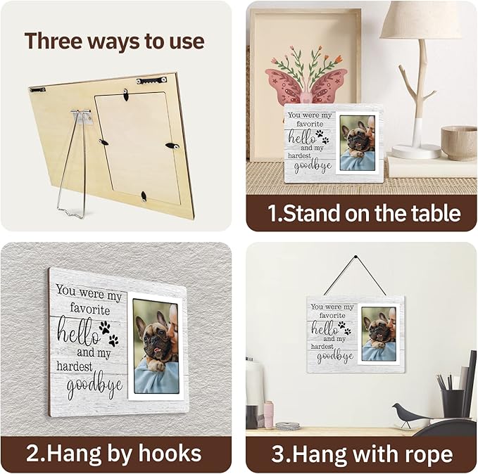 SteadStyle Dog Memorial Gifts for Loss of Dog, Pet Memorial Gifts, Sympathy Gifts for Loss of Dog, Pet Remembrance Gift, Dog Picture Frame, Pet Memorial Gifts Fit 4x6 in Photo