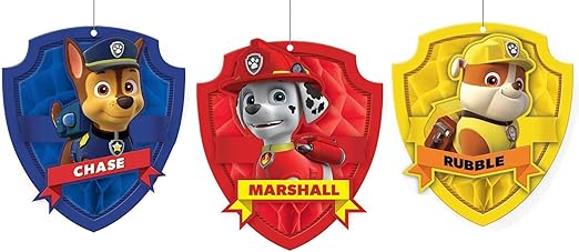 Multicolor Paw Patrol Scene Setters with Plastic Props in Various Size - Pack of 17 - Perfect for Kids Parties & Events
