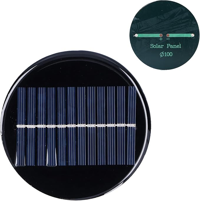 0.8W 6V 10cm Round Solar Panel DIY Solar Panel Solar Charging Board Portable Power Generator for Small Projects