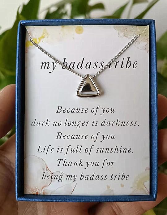 Thank You for Being My Badass Tribe Necklace For Women Friendship Pendant Necklace Best Friends Tribe to My Badass Squad Tribe Jewelry Back to School Graduation Gifts With Gift Box and Card