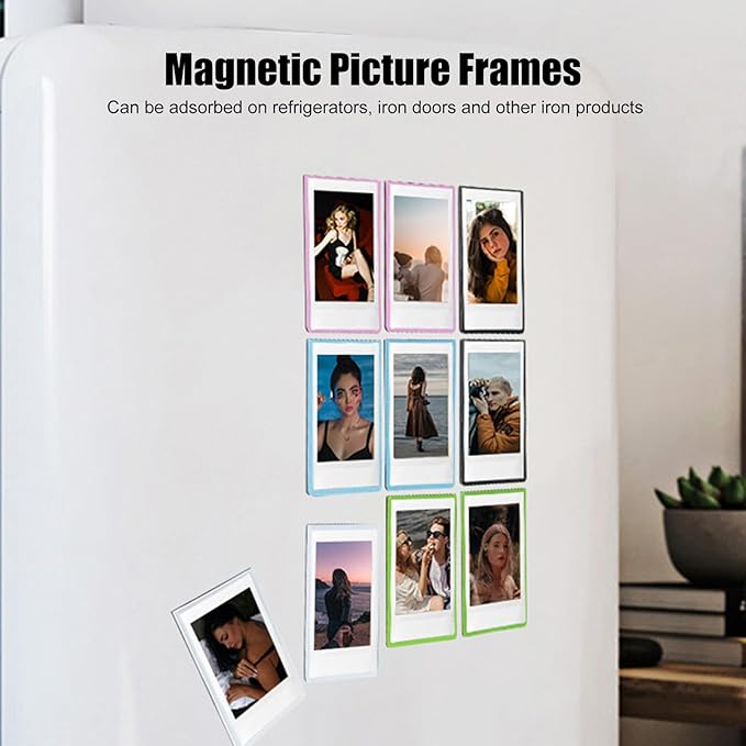 Magnetic Picture Holder 5PCS Magnetic Picture Frames PP 3 Inch Photo Sleeve Picture Holder for Home Refrigerator Decor for 2.2x3.3in Photos