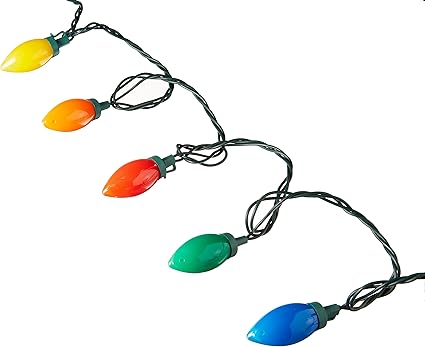 NOMAINMLITEN-IMPORT 2936-88A 0 Holiday Wonderland, 25 Count, Multi Ceramic, C9, Glass Look LED Light Set