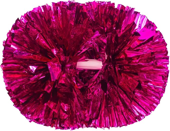 2 Pack Pom Poms Cheerleading, Cheerleading Pom Poms for Girls with Baton Handle, Cheer Pompoms for Sports Team Spirit Cheering, Pompoms Cheerleader Kids