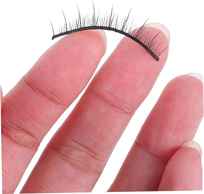Anneome 1 Pair Doll False Eyelashes Doll Eye Lashes Doll Eyelashes Strips Cosplay Lashes Dolls Accessories Doll Eye Accessories Small Lashes Fake Lashes Crafts Doll Accessory Black