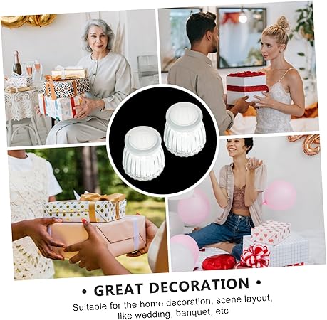 2pcs Candle Cup Candlesticks Candle Holder Candles for Cake Mini Candles Votive Candles Scented Candle Stick Holder Small Cup for DIY Candle DIY Aroma Cup Transparent Plastic