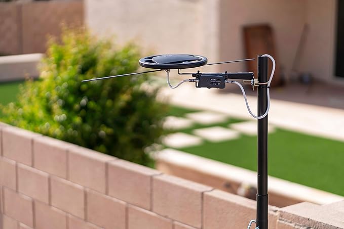 Channel Master Omni 50 - Omnidirectional Digital HDTV Antenna with 360 Degree Reception, Includes Mounting Bracket for Roof, Attic RV Installations, IndoorOutdoor (50 Mile Range)
