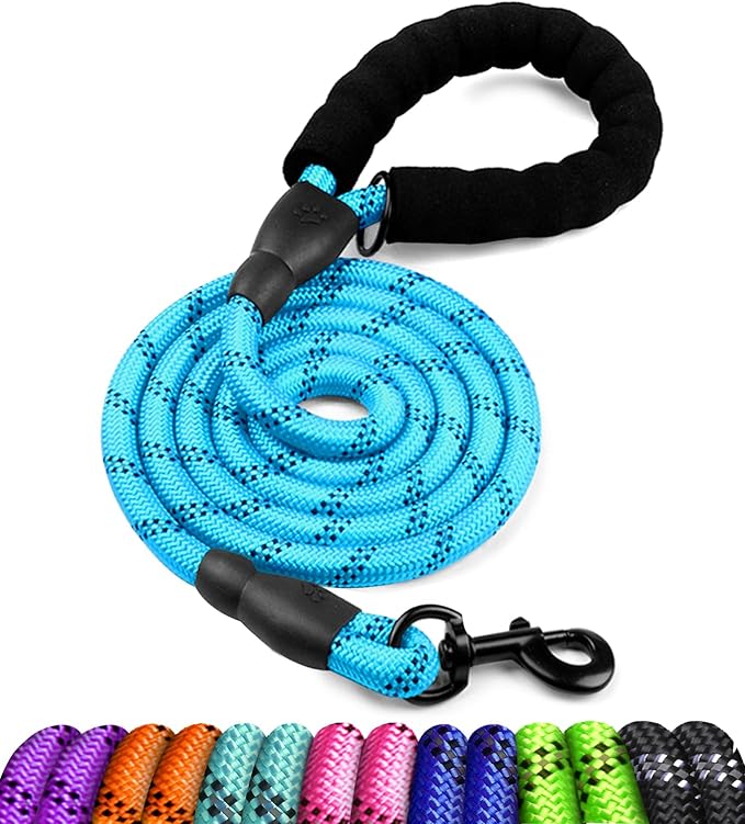 COOYOO Dog Leash 56 FT with Comfortable Padded Handle and Highly Reflective Threads for Small Medium and Large Dogs