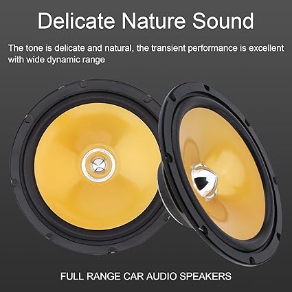 Car Speakers 2pcs 6.5 Inch 280W 2-Way Car HiFi Coaxial Speaker 90dB Full Range Frequency