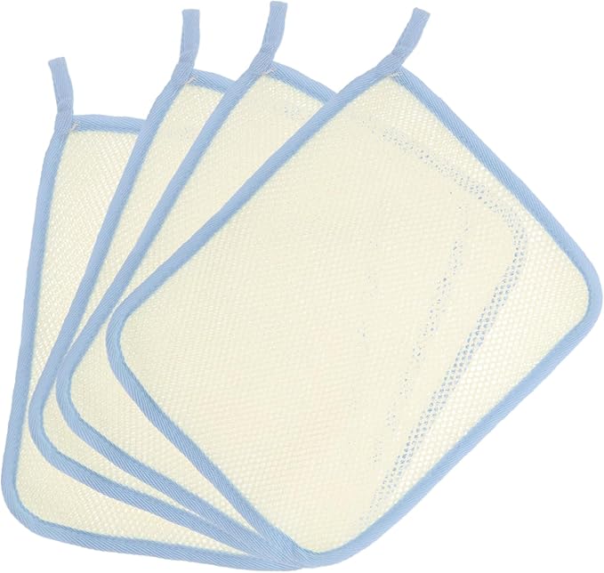 SAFIGLE Skin Care Scrub Towel 4pcs Reusable Loofah Washcloths Exfoliating Wash Towel Soap Foaming Sheets