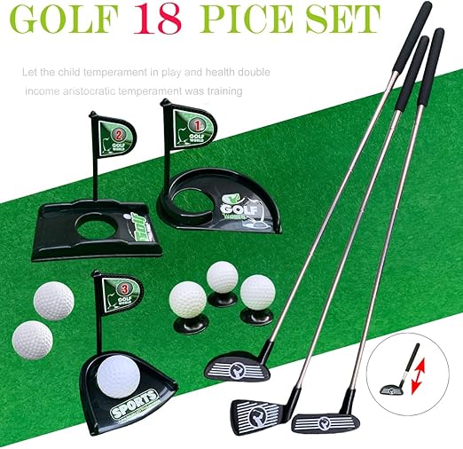 Sports Toys Games Golf Toys Set Clubs Balls Kindergarten for 3y+ Kids Toddlers Girls Boys 12PACKS