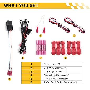 Tow Mirrors Wire Harness Compatible with 2019-2024 Chevy Silverado 1500 with Running Light, Turn Signal, Back Up Light