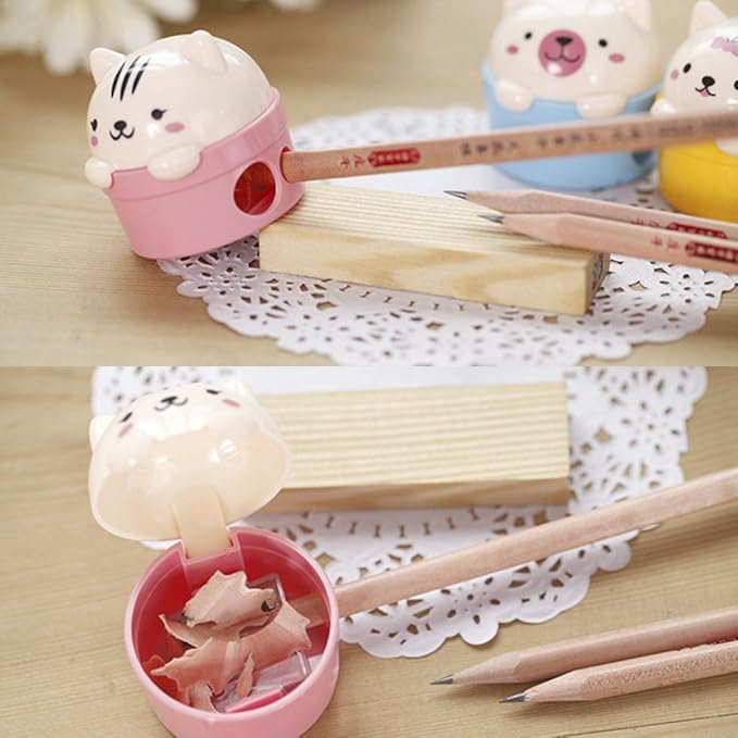 Cute Bear Pencil Sharpener for Pencils Student School Office Supplies Stationery
