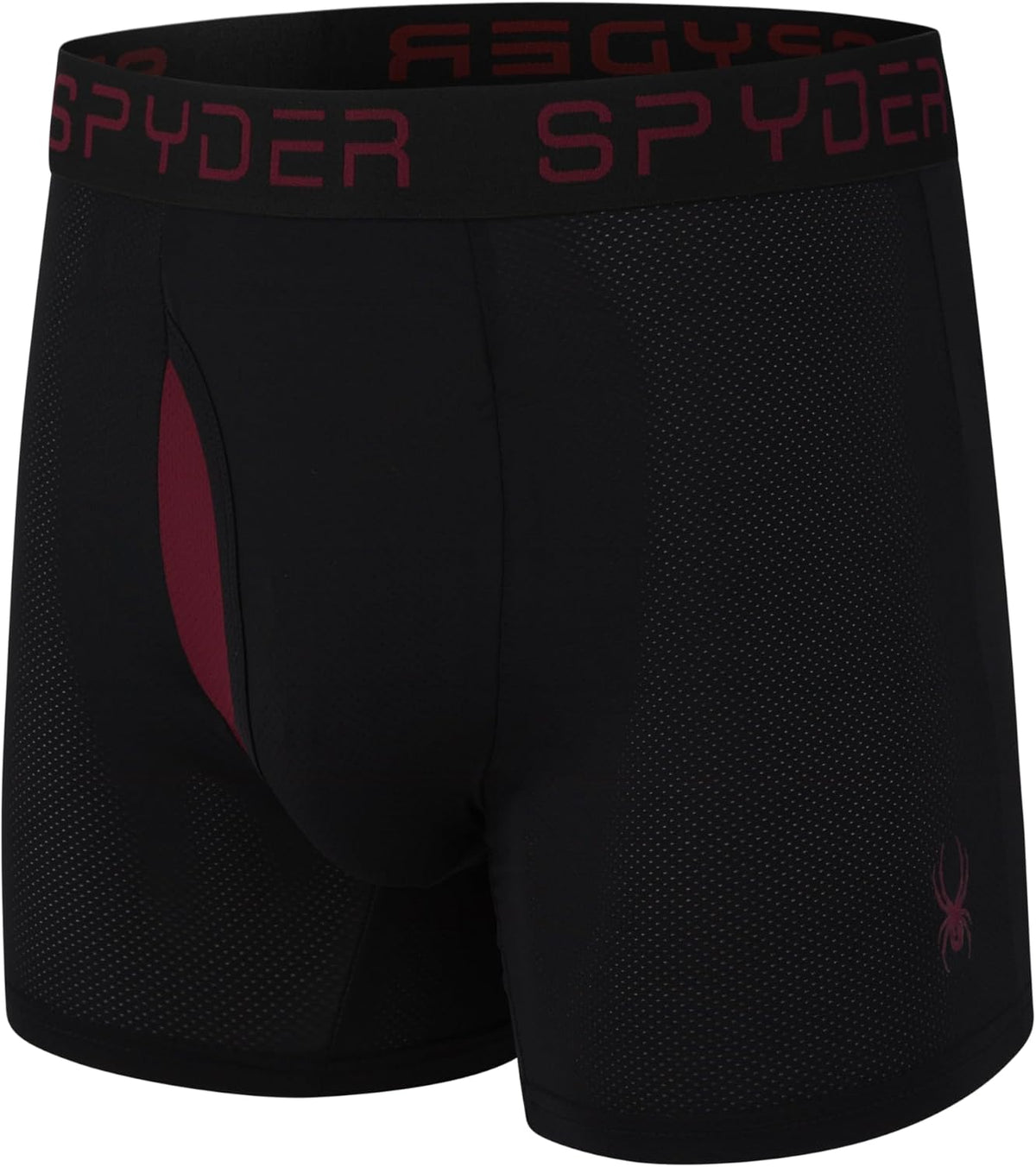 Spyder Mens Boxer Briefs Performance Nylon Mesh Sports Underwear With Fly Front ( box Damaged )