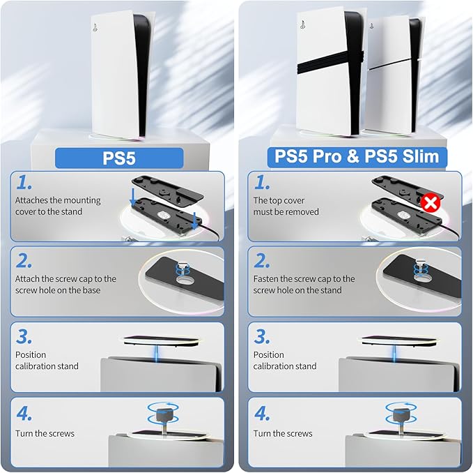 RGB Vertical Stand for PS5 Slim and PlayStation 5 Pro Vertical Stand for PS5 Console