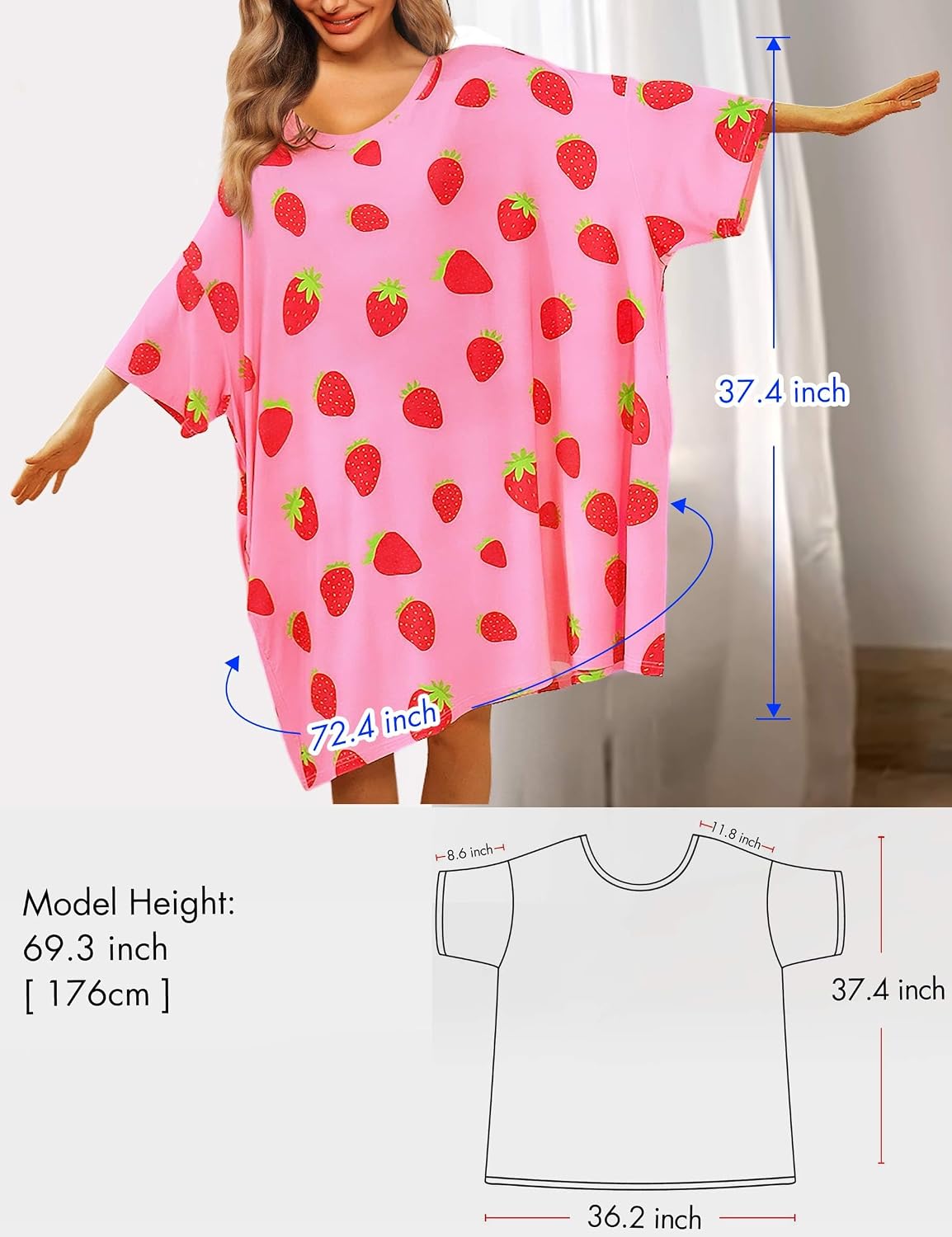 Soft, cozy plus-size nightgowns with roomy sizing, pockets, and flattering knee-length design for lounging and sleeping.
