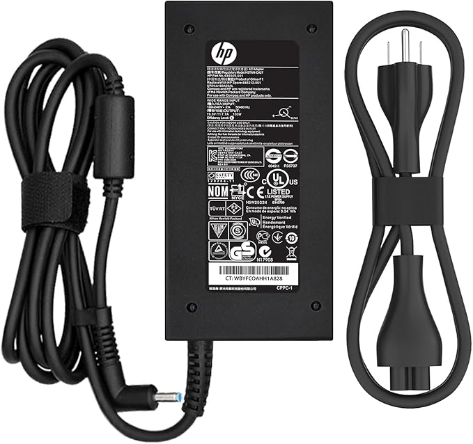 150W 7.7A AC Charger 917649-850 fit for HP ZBook 15 G4 G5 G6 Fury 15 17 G7 G8 HP Victus Charger 150W TPN-CA11 TPN-DA09 Blue Tip Laptop Power Supply Adapter