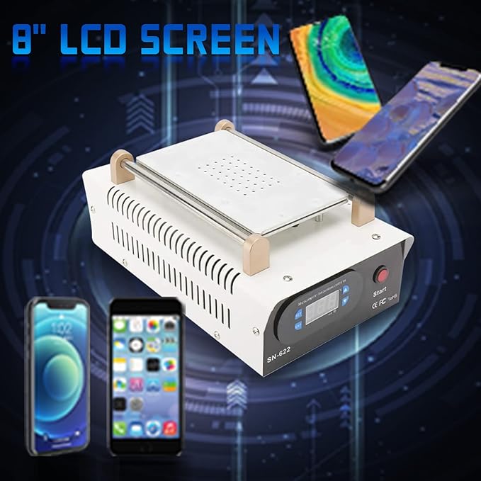 LCD Screen Separator Machine, 7 Inch Screen Repair Separating Machine Touch Screen LCD Glass Lens Removal LCD Separator for Cellphone Ipad Repair, Build-in Pump