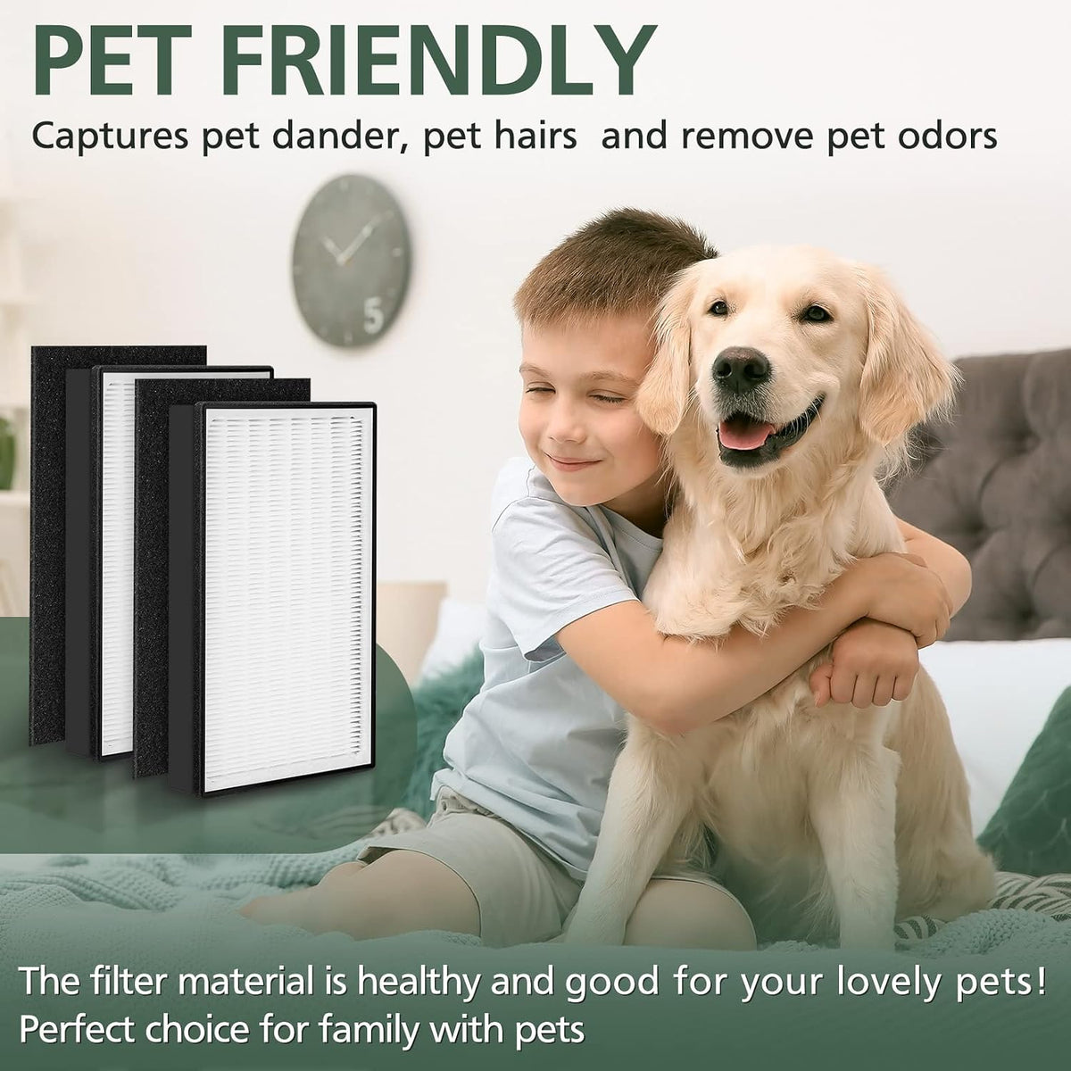1 Pack A2 Replacement Filter Compatible with 3M Filtrete Room Air Purifier Models FAP-C02-A2, FAP-C03-A2, FAP-T03-A2