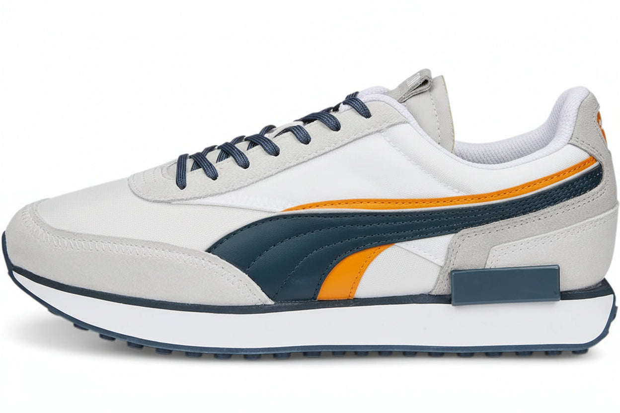 Men's Future Rider Sneaker, Double White-Feather Gray, 11.5