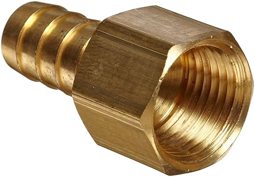 Anderson Metals-07002-1612 Brass Hose Fitting, Connector, 1" Barb x 3/4" Female Pipe