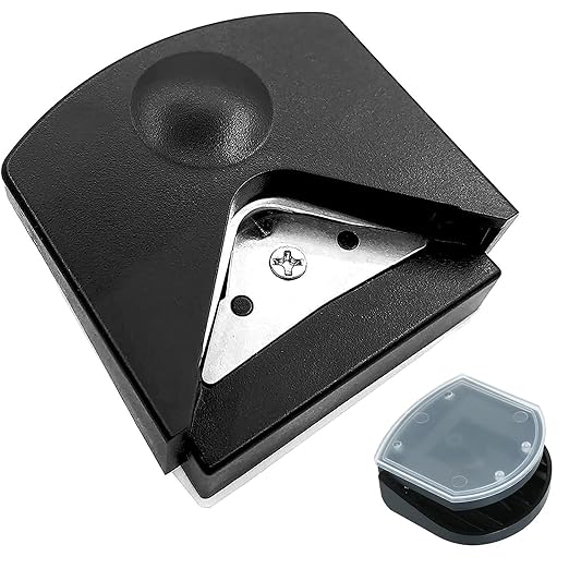 YUENTOEN Paper Corner Rounder, 4mm Corner Cutter Punch Tool for Paper Crafts, Photo, Cardstock, DIY Projects, Laminate, Card Making and Scrapbooking(Black)