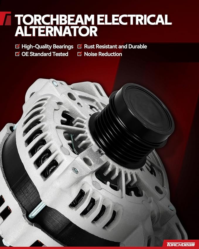 Torchbeam Alternator Replacement New for 2007-2008 5.7L; 5.7L High Output Alternator 11233N