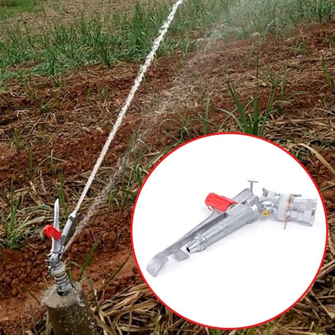 Watering Spray Adjustable Irrigation Spray Zinc Alloy Large-Area Irrigation Sprinkler Garden