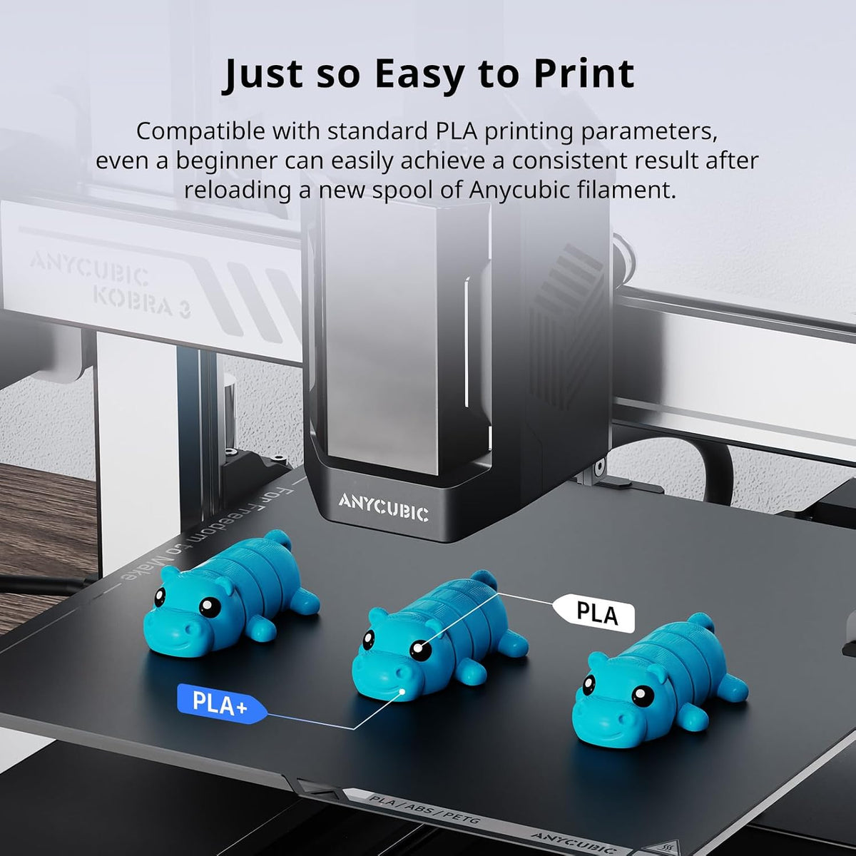 PLA Plus (PLA+), 3D Printer Filament 1.75mm, High Toughness 3D Printing Filament