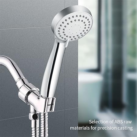 Adjustable 3 Modes Shower Nozzle High Pressure Pressurized Spray SPA Bathroom Shower Nozzle Sprayer Bracket Hose Bracket Set Shower Head