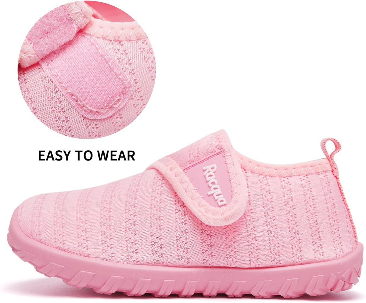 Size 27 Kids Racqua Baby Todder Water Shoes Boy's Girl's Quick Dry Barefoot Shoes Non-Slip Swim Pool Aqua Shoes(Baby/Toddler)