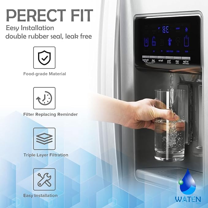 4396841 Compatible with 4396841 Water Filter, EDR3RXD1, 4396841, 4396710, Filter 3, 46-9083,46-9030, 9030, 9083 Water Filter | 2 Pack