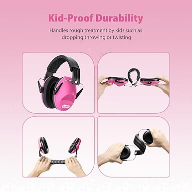Dr.meter Ear Muffs for Noise Reduction: SNR27.4 Noise Cancelling Headphones for Autism with Adjustable Headband - Kids Ear Protection for Monster Truck, Airplane, Fireworks, Concerts and Kids Autism