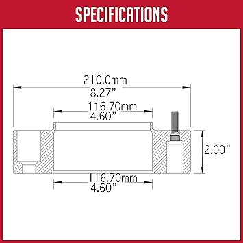 Wheel Accessories Parts 2 Pcs Hub Centric Wheel Spacers 8 on 6.50 2.00" Thick 14mm 1.50 Thread Stud 116.7mm Hub Fits 2001-10 Chevy Silverado 2500 3500 GMC Sierra 2500 3500 SRW DRW Front Only